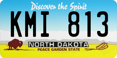 ND license plate KMI813