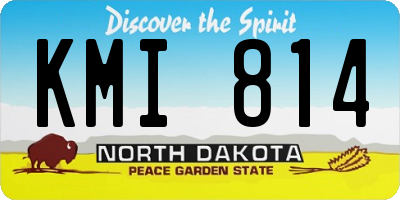 ND license plate KMI814