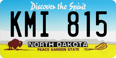 ND license plate KMI815