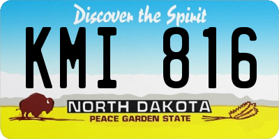 ND license plate KMI816