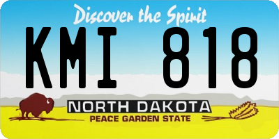 ND license plate KMI818