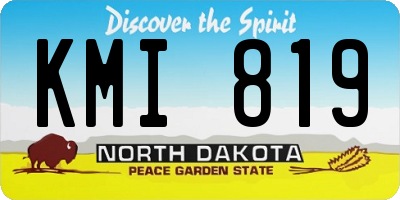 ND license plate KMI819