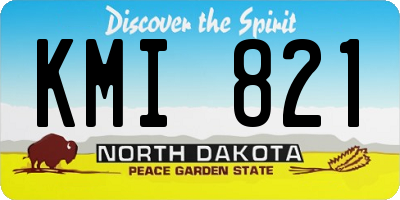 ND license plate KMI821