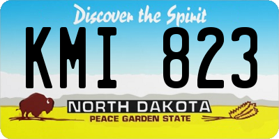 ND license plate KMI823