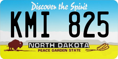 ND license plate KMI825