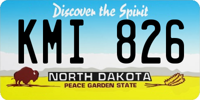 ND license plate KMI826