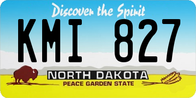 ND license plate KMI827
