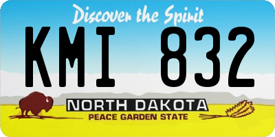 ND license plate KMI832
