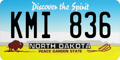 ND license plate KMI836