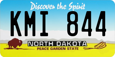ND license plate KMI844