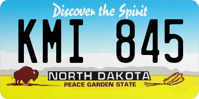 ND license plate KMI845