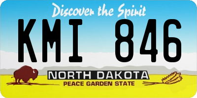 ND license plate KMI846