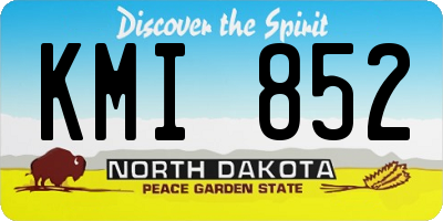 ND license plate KMI852