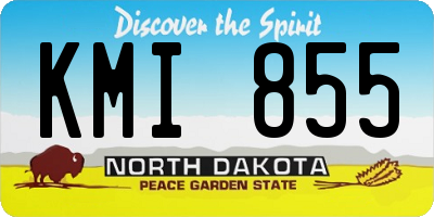 ND license plate KMI855