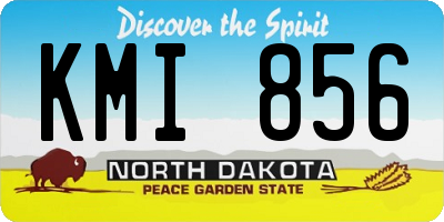 ND license plate KMI856
