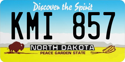 ND license plate KMI857