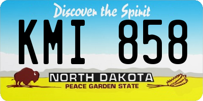 ND license plate KMI858