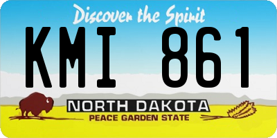 ND license plate KMI861