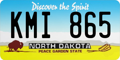 ND license plate KMI865