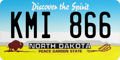 ND license plate KMI866