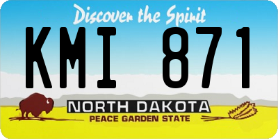 ND license plate KMI871