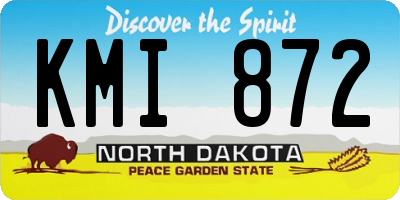 ND license plate KMI872