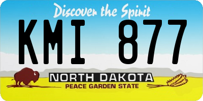 ND license plate KMI877