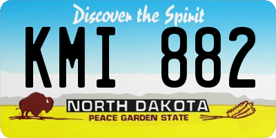 ND license plate KMI882