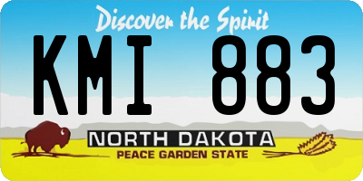 ND license plate KMI883