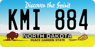 ND license plate KMI884