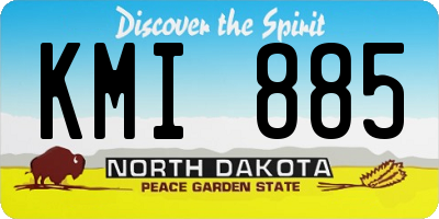 ND license plate KMI885