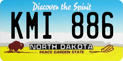 ND license plate KMI886