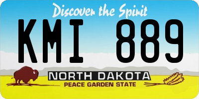 ND license plate KMI889