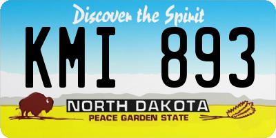 ND license plate KMI893