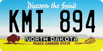 ND license plate KMI894