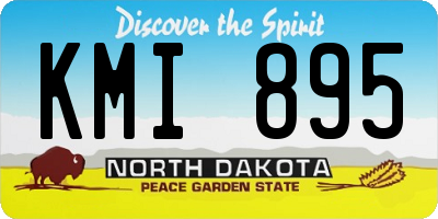 ND license plate KMI895