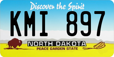 ND license plate KMI897