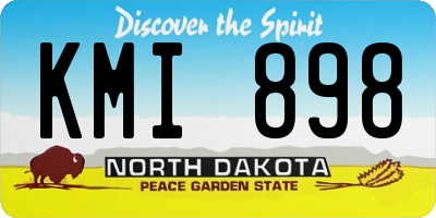 ND license plate KMI898