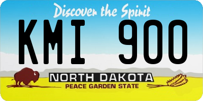 ND license plate KMI900