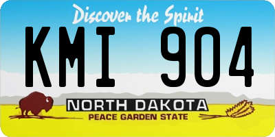 ND license plate KMI904