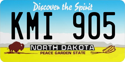 ND license plate KMI905