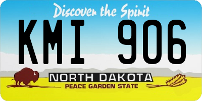 ND license plate KMI906