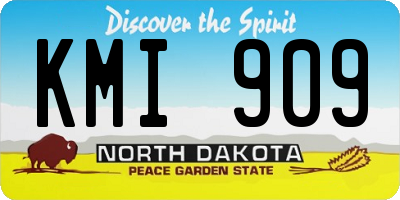 ND license plate KMI909