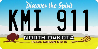 ND license plate KMI911