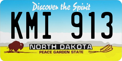 ND license plate KMI913
