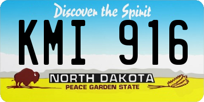 ND license plate KMI916