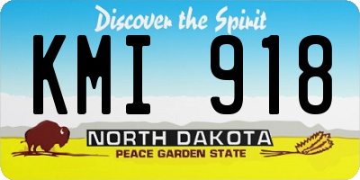 ND license plate KMI918