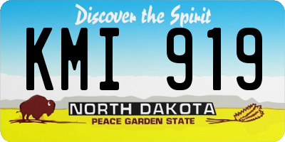 ND license plate KMI919