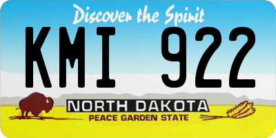 ND license plate KMI922