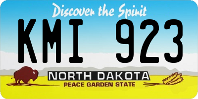 ND license plate KMI923
